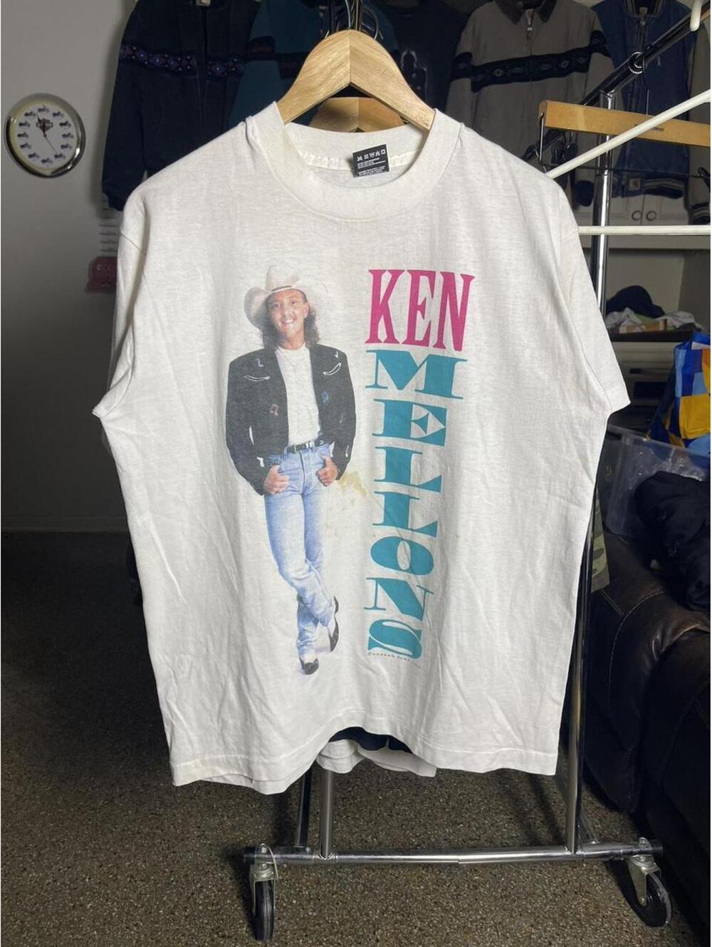 Vintage Signed Ken Mellons Band T Shirt Mens Large